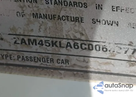 2012 Maserati Granturismo S Automatic z USA, uszkodzony, nr VIN ZAM45KLA6C0063977